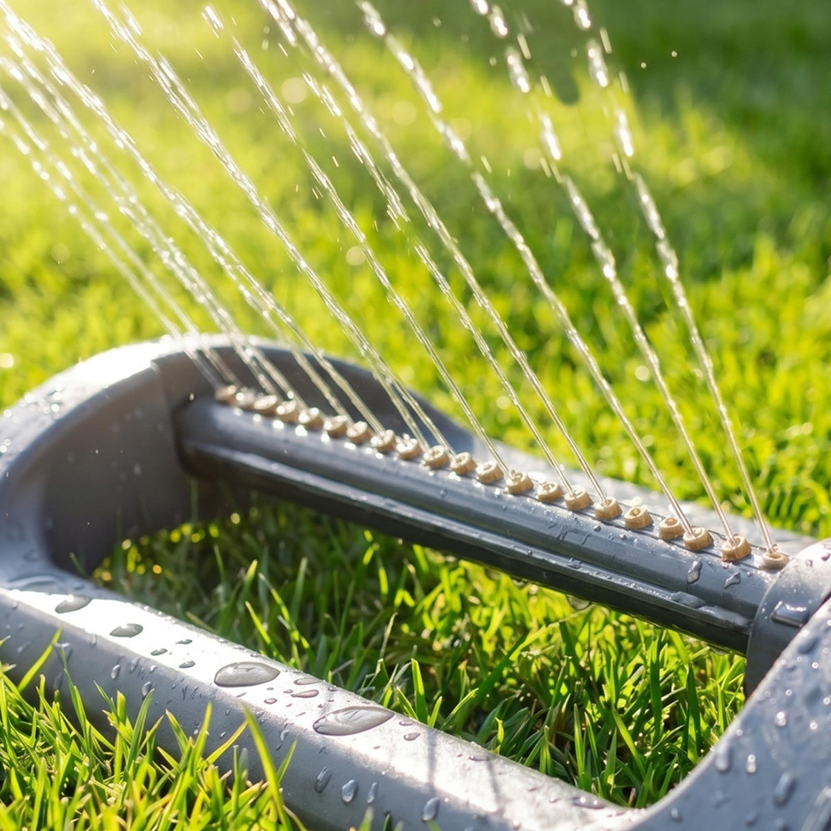 BIGWAVE Turbo Oscillating Water Sprinkler for Yard Covers up to 3,600 sq.ft,19 Nozzles Adjustable Range for Lawn, Garden, Quick Connect Bundle Included, Built-in Spray Jet Cleaning Needle