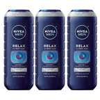 Buy now NIVEA MEN Cool Body Wash, Icy Menthol and Yuzu Scent, 3-in-1 Men's Body Wash, Face and Hair, Paraben Free, pH-Skin Friendly, 16.9 Fl Oz Bottle, Pack of 3 at indiglob india