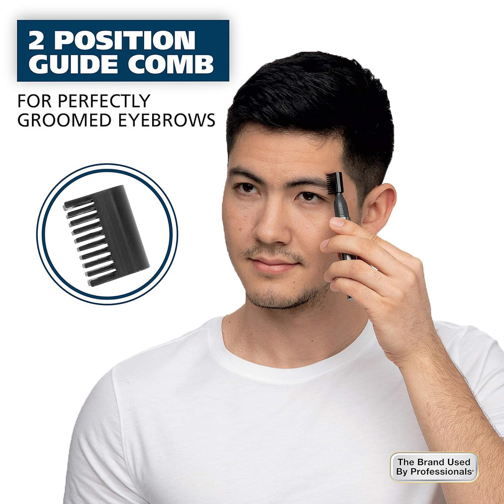 Buy now Wahl Micro Groomsman Battery Personal Trimmer for Hygienic Grooming with Rinseable, Interchangeable Heads for Eyebrows, Neckline, Nose, Ears, & Other Detailing - 05640-600 at indiglob india