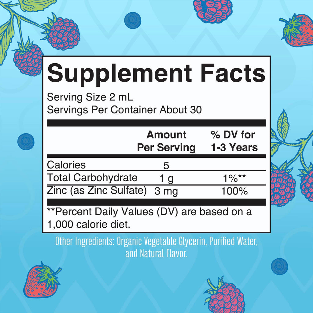 MaryRuth's Organic Toddler Zinc Liquid Drops, Berry Flavor, Vegan, 2 Fl Oz | Immune Support Supplement, Skin Health, Vegan, Formulated for Ages 1-3, 1 Month Supply