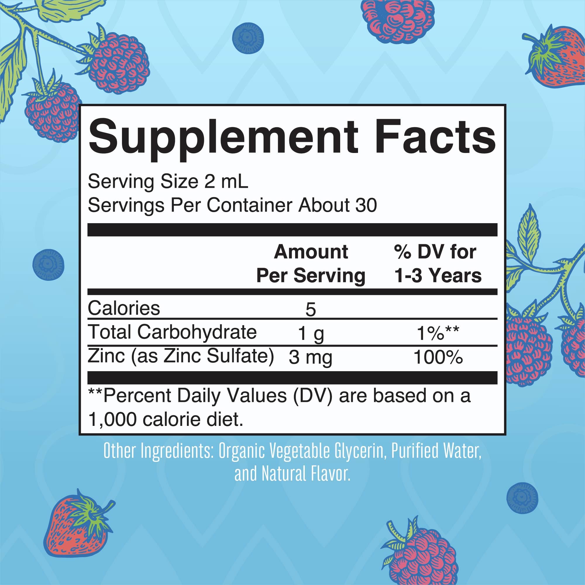 MaryRuth's Organic Toddler Zinc Liquid Drops, Berry Flavor, Vegan, 2 Fl Oz | Immune Support Supplement, Skin Health, Vegan, Formulated for Ages 1-3, 1 Month Supply