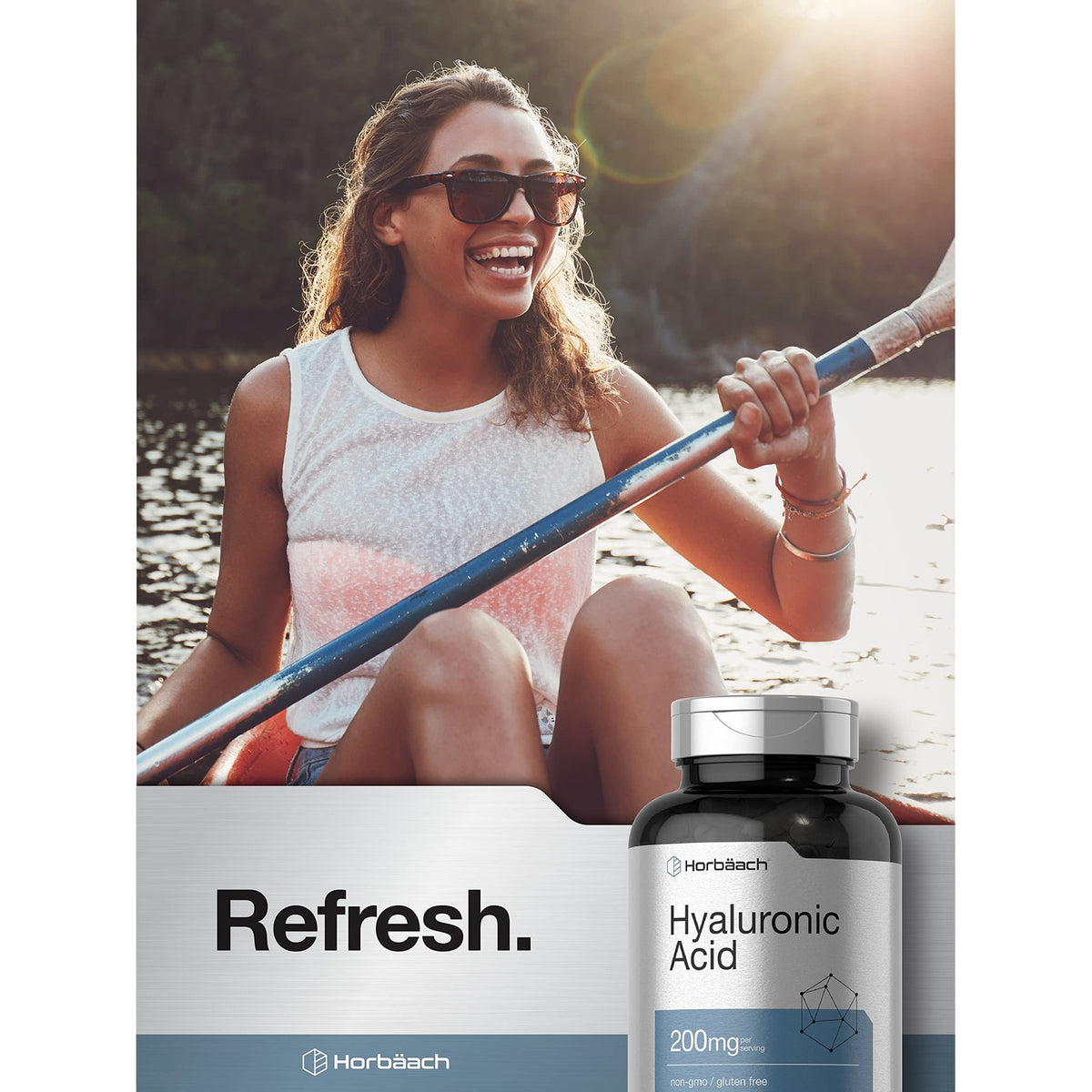 Horbäach Hyaluronic Acid Supplement | 200 mg | 150 Capsules