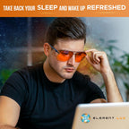 Buy now Blue Light Blocking Glasses Amber Lenses - For Better Sleep, Gaming, Eye Strain, Computer at indiglob india