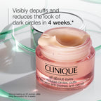 Clinique All About Eyes: Lightweight Eye Cream Vitamin C Formula + Rich Eye Cream Hyaluronic Acid Formula | Hydrating, Brightening, Depuffing