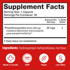 Szio+ Utiva Cranberry PACs 36 mg, Daily UTI Support for Women, 30 Capsules | Doctor-recommended UTI prevention with clinically studied cranberry extract for bladder health