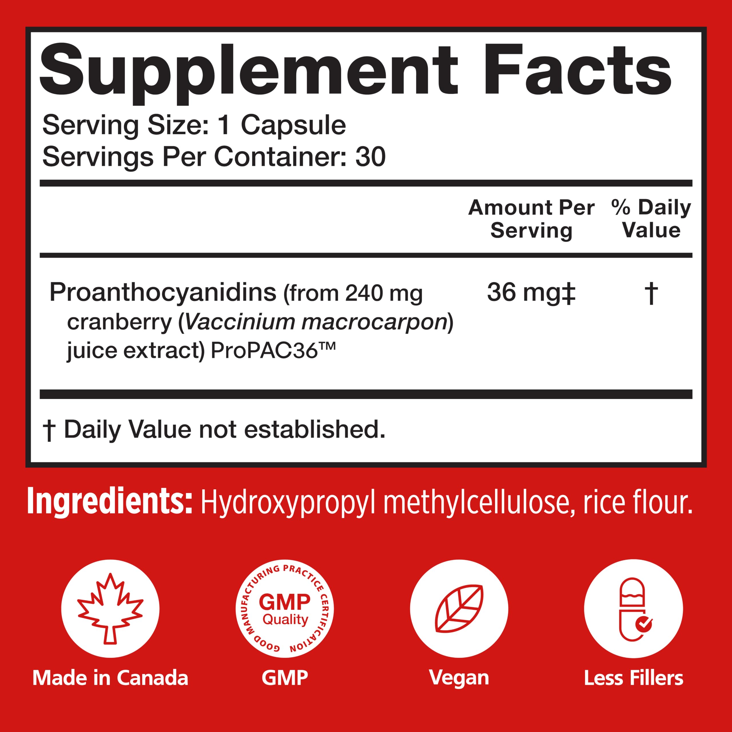 Szio+ Utiva Cranberry PACs 36 mg, Daily UTI Support for Women, 30 Capsules | Doctor-recommended UTI prevention with clinically studied cranberry extract for bladder health