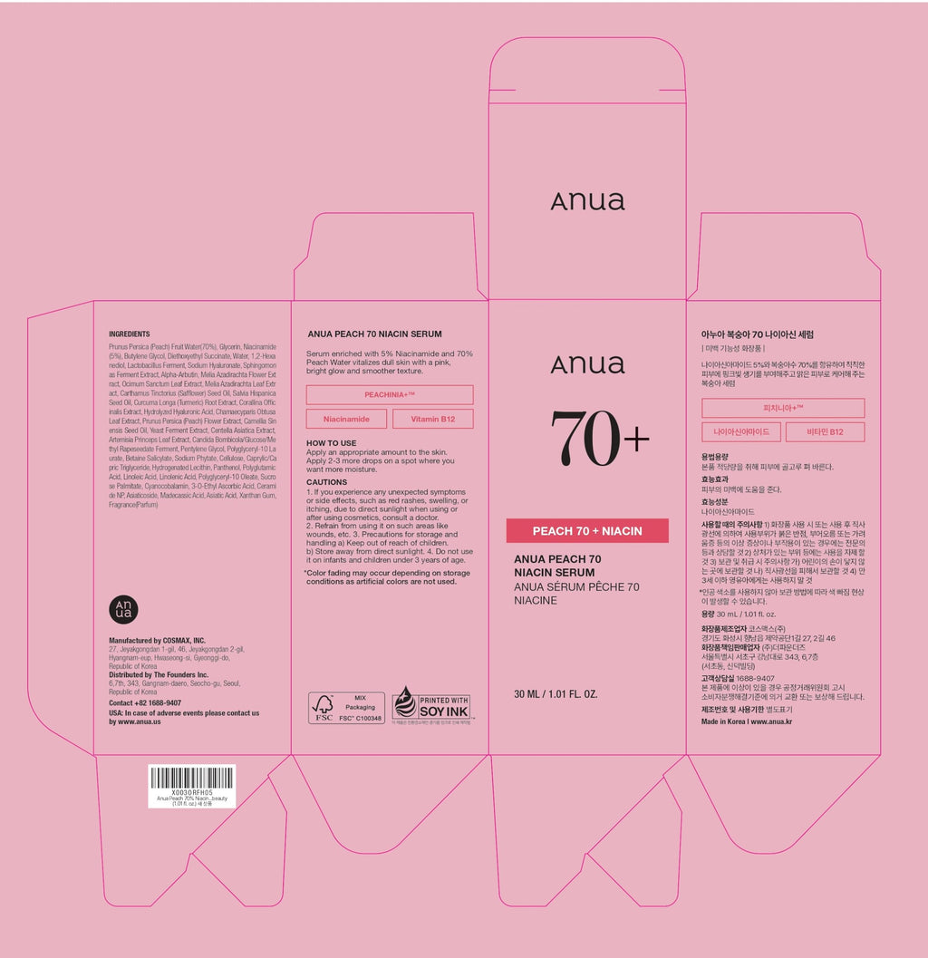 Buy now Anua Peach 70 Niacinamide Serum 30ml / brightening hydrating face serum/daily clean beauty (1.01 fl. oz.) at indiglob india