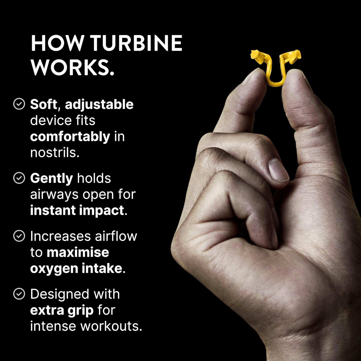 Buy now Turbine Nasal Dilator for Athletes - Pack of 3 Turbine Dilators Designed for Athletic Training - Increase Airflow to Lungs by 38% During Exercise, Sports Training, Cycling & Running at indiglob india