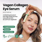 AXIS-Y Vegan Collagen Eye Serum with 2% Niacinamide, Peptides, 0.33 fl. oz. | Vegan Korean Eye Cream with Cooling Roller for Wrinkles, Fine Lines, Dark Circles, Puffiness & Deep Hydration