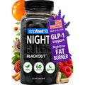 Night Bullets Weight Loss Pills for Women & Men, Stim-Free Nighttime Fat Burner, GLP-1 Support, Appetite Suppressant, Diet Pills with Ashwagandha & CLA, 60 Capsules