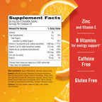 Emergen-C Vitamin C 1000mg Immune Support Chewables, Orange, 40 Tablets | Chewable Tablets, B Vitamins, Zinc and Manganese, No Water Needed, More Vitamin C than 10 Oranges