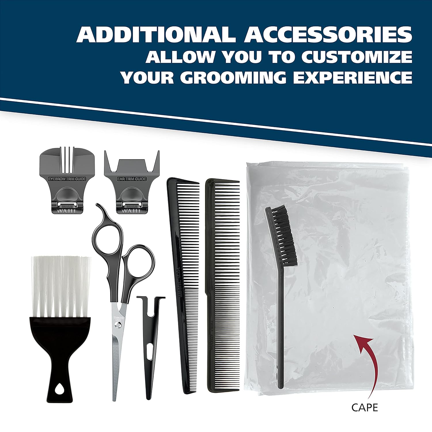 Buy now Wahl Clipper USA Color Pro Complete Haircutting Kit with Easy Color Coded Guide Combs - Corded Clipper for Hair Clipping & Grooming Men, Women, & Children - Model 79300-1001M at indiglob india