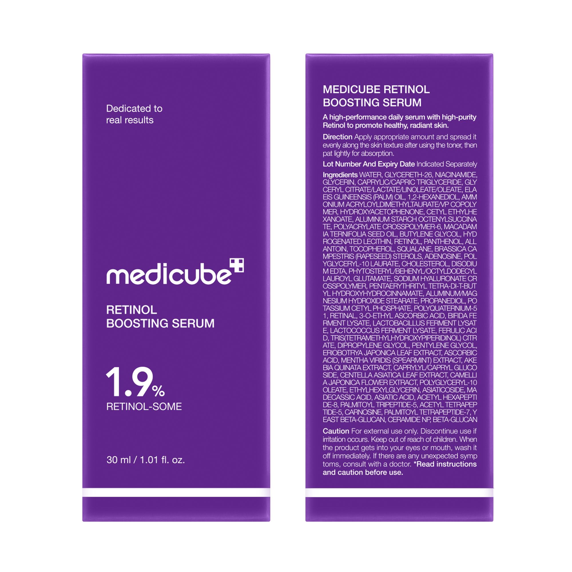medicube Retinol Boosting Serum | Intensive Firming, Hydration & Plumping Care with Retinol, Peptides & Vitamins | Pore-Refining, Smooth Radiant Skin | Korean Skincare, 1.01 fl. oz