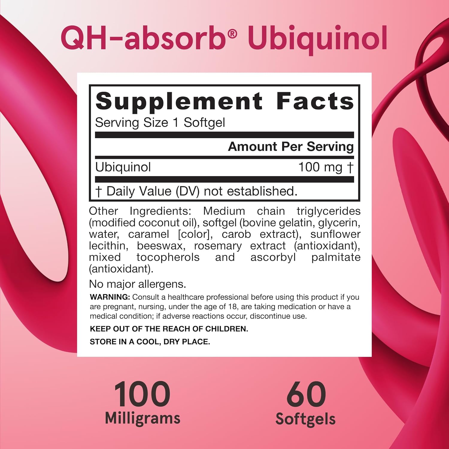 Buy now Jarrow Formulas QH-Absorb, 100 mg, Ubiquinol Dietary Supplement for Healthy Cardiovascular Function, 60 Softgels, 60 Day Supply at indiglob india