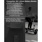 VHBW 42V 2A Electric Scooter Charger for 36V Lithium Battery