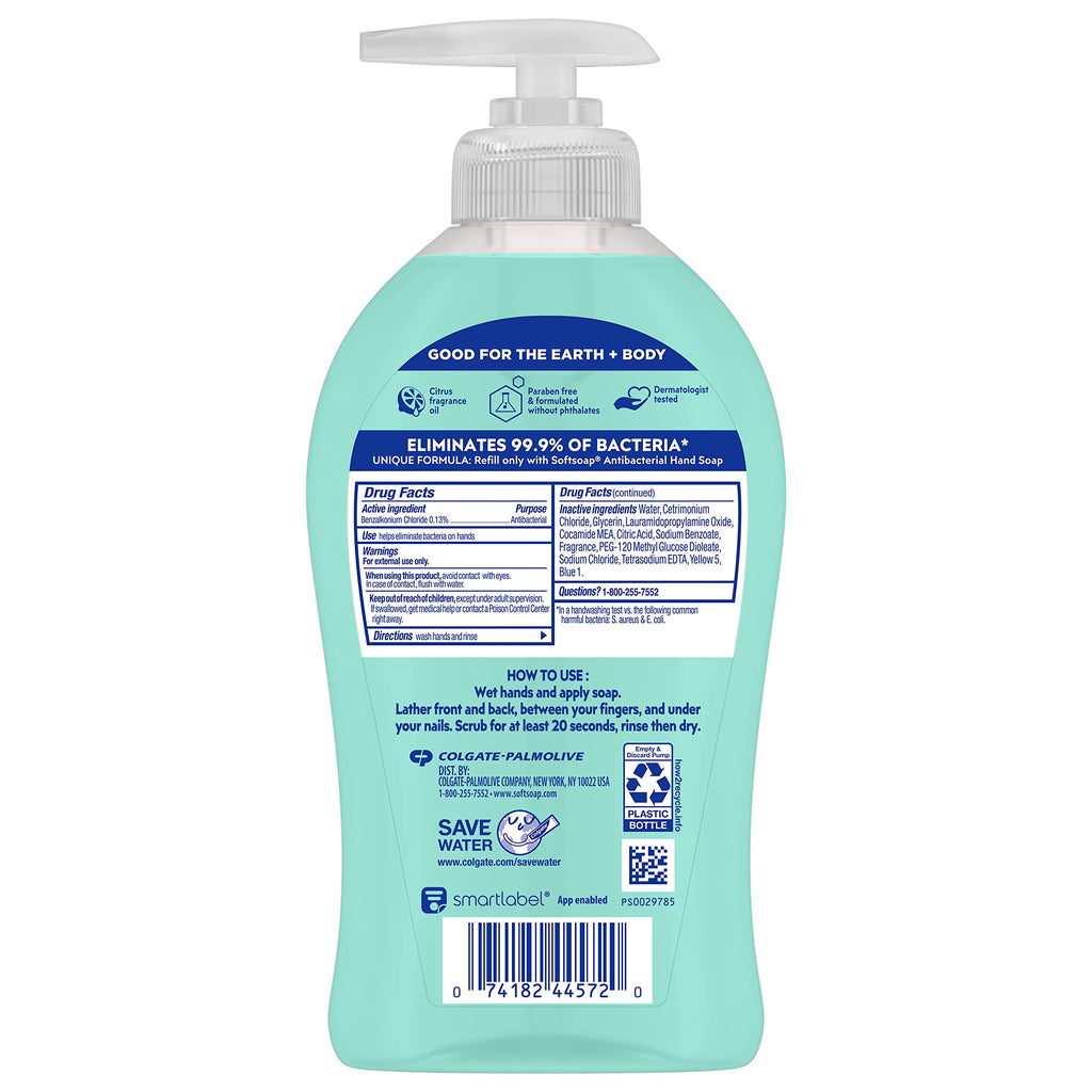 Buy now Softsoap Antibacterial Liquid Hand Soap, Fresh Citrus Scent Hand Soap, 11.25 Ounce, 6 Pack at indiglob india
