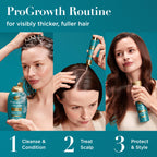 OGX ProGrowth + Peptide Clarifying Shampoo, 13 fl oz | Gentle Exfoliating Scalp Shampoo, Supports Natural Hair Growth, Removes Scalp Build-Up, 1.5% Mandelic Acid