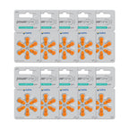 powerone Size 13 Hearing Aid Batteries Zinc Air P13 Pack of 60