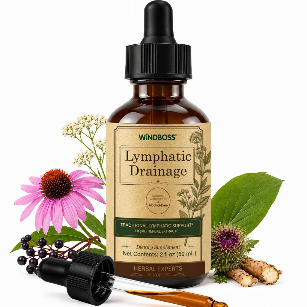 9-in-1 Lymphatic Drainage Drops Liquid Supplement, De-Puff Support, 2 Fl Oz