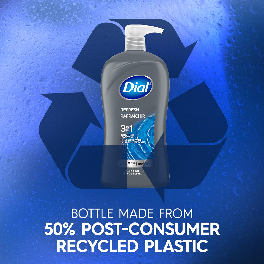 Buy now Dial Men 3in1 Body, Hair and Face Wash, Hydro Fresh, 32 fl oz at indiglob india