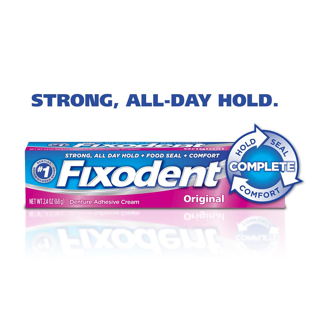 Buy now Fixodent Complete Original Denture Adhesive Cream, 2.4 oz, Pack of 2 at indiglob india