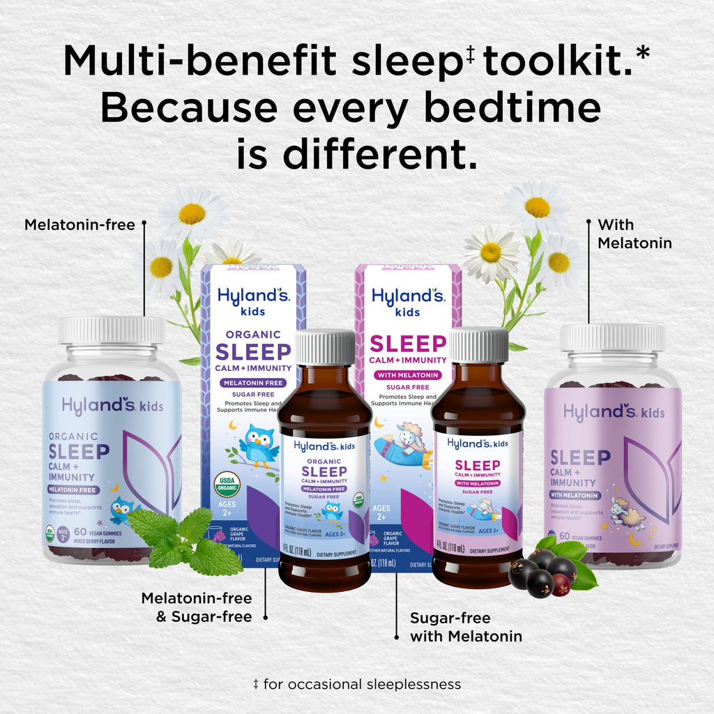 Hyland's Kids Melatonin-Free Sleep Support + Immune Health, Organic, 2+ 4oz
