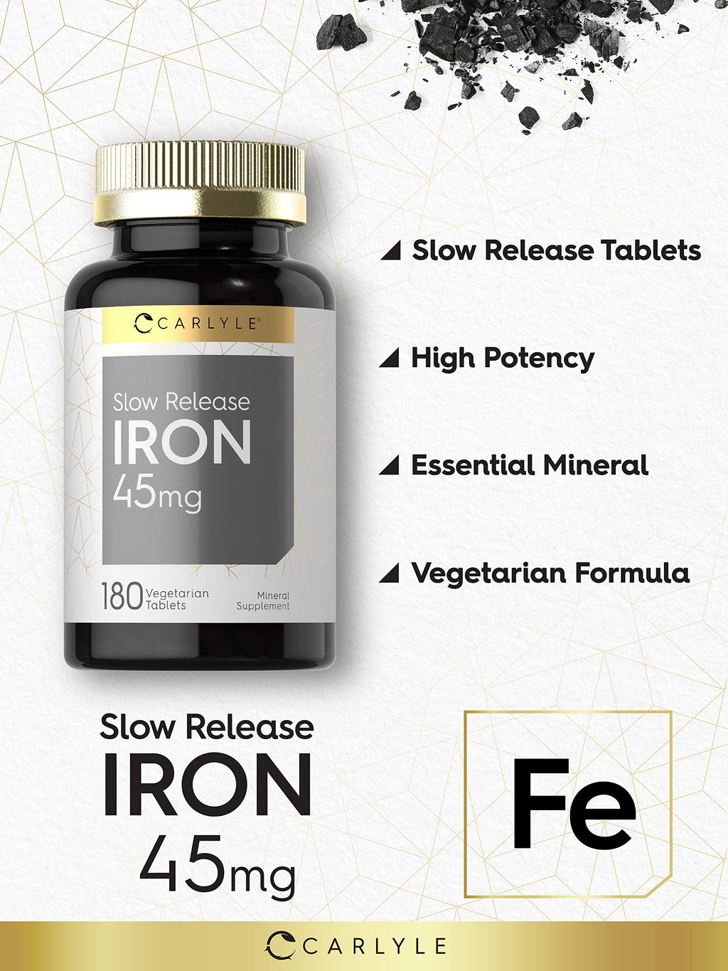 Carlyle Slow Release Iron 45 mg | 180 Tablets
