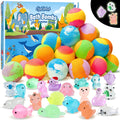 20 Pack Organic Bath Bombs for Kids with Glow-in-The-Dark Toys Inside