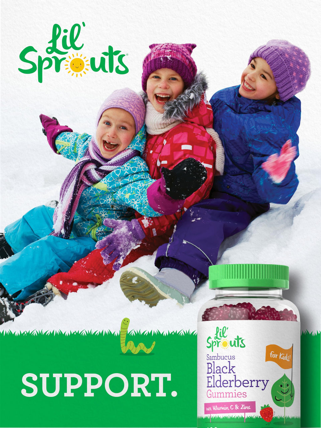 Carlyle Elderberry Gummies for Kids | 120 Count | Zinc and Vitamin C