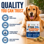 Omega 3 for Dogs - 250 Fish Oil Chews for Dog Shedding & Allergy Relief