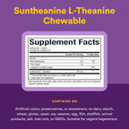 Natural Factors Suntheanine L-Theanine 100 mg - Health Supplement for Calm Outlook - L-Theanine Supplement Supports Relaxing Sleep & Aids Against Drowsiness - 60 Chewable Tablets (30 Servings)