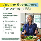 MegaFood Advanced Multivitamin for Women 55+ Doctor Formulated, 60 Tablets | For Healthy Aging, Immune Support, Bone and Brain Health, Choline, Methylated B12, Methylfolate, Vegetarian, 30 Servings