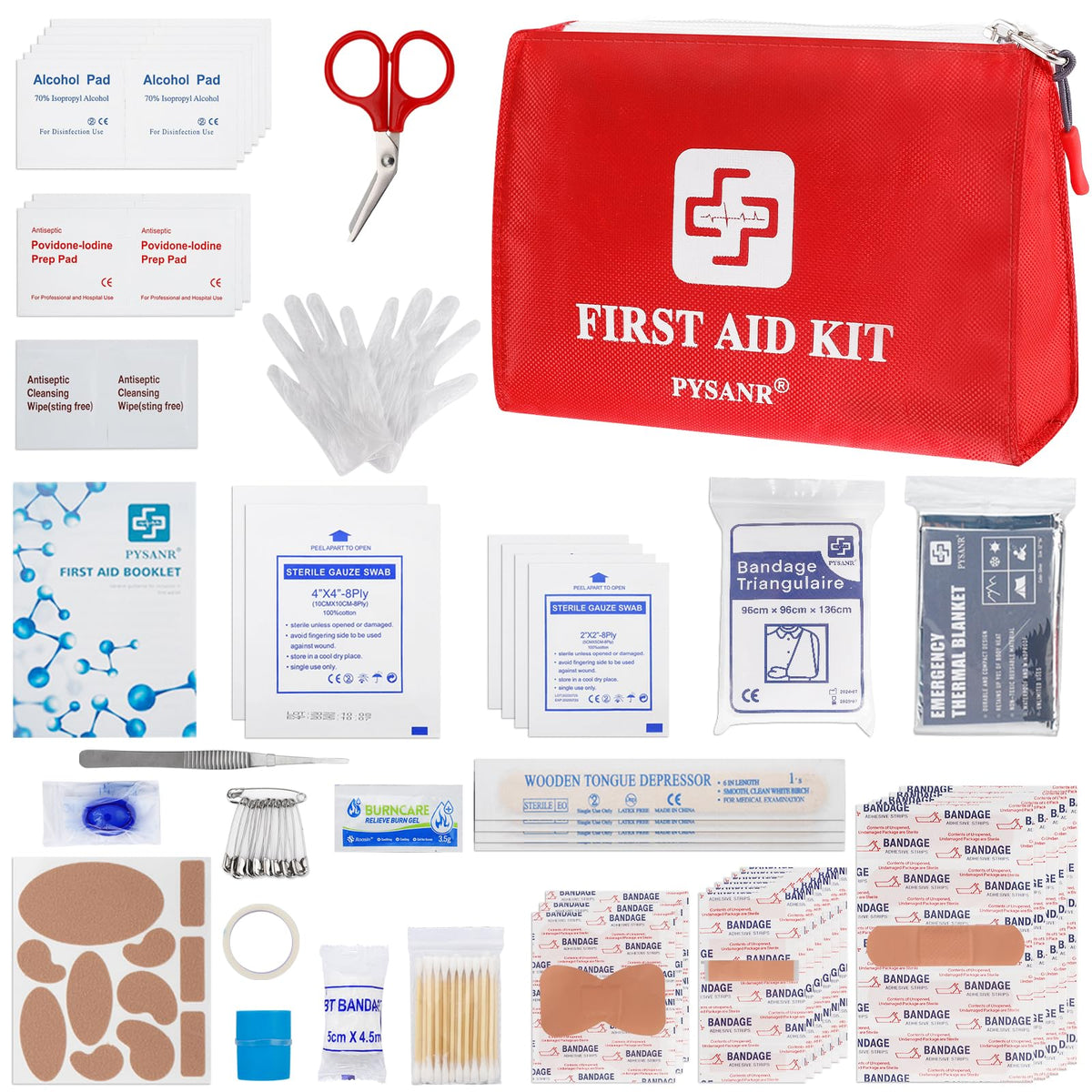 150 Piece Small First Aid Kit Portable Emergency Bag Compact Medical Kit