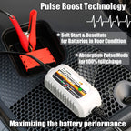 Buy now MOTOPOWER MP00205B 12V 1000mA Automatic Battery Charger, Battery Maintainer, Trickle Charger, and Battery Desulfator with Timer Protection - Grey at indiglob india