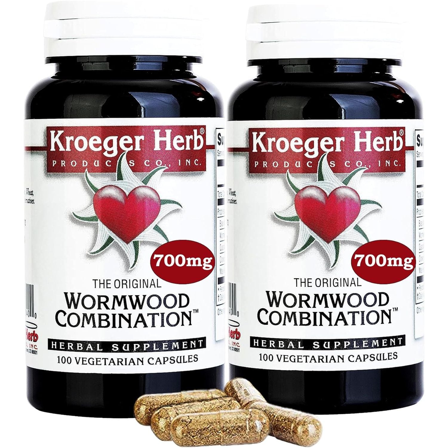 Buy now Kroeger Herb Products, Wormwood Herb, Black Walnut, Clove, Quassia, Worm Wood Detox Cleanse - Vegetarian Capsules, Non-GMO, Gluten Free, No Preservatives or Fillers - 100 Capsules, Made in USA 100 Count (Pack of 2) at indiglob india
