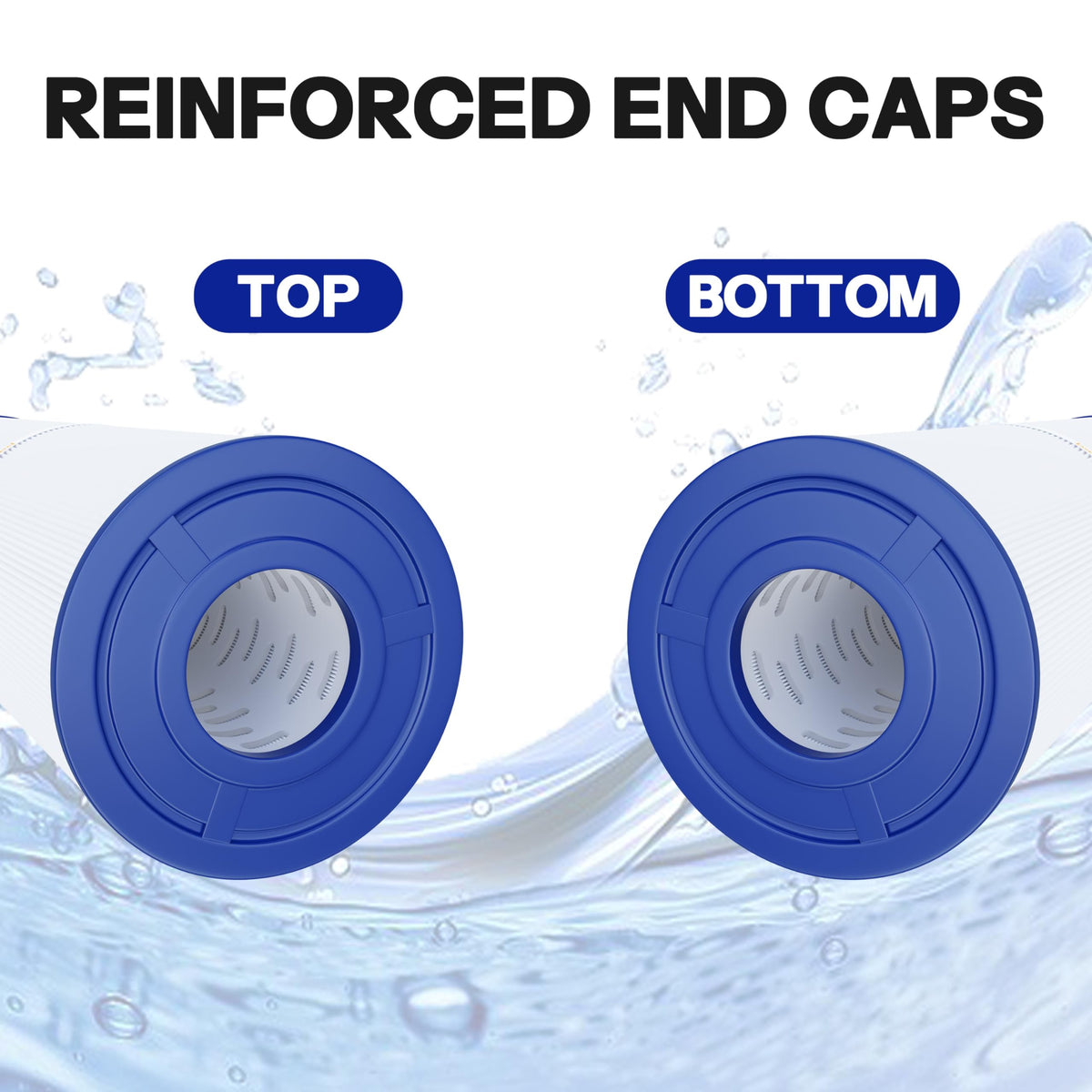Spa Filter Compatible with Cryspool CP-04075, PRB50-IN, C-4950, 413-212-02, FC-2390, J210/ J220/ J235/ J245/ J275, 03FIL1600, 5X13 Drop in Hot Tub Filter 2 Pack