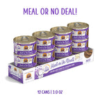 Weruva Classic Cat Paté, Meal or No Deal! with Chicken & Beef, 3oz Can (Pack of 12)