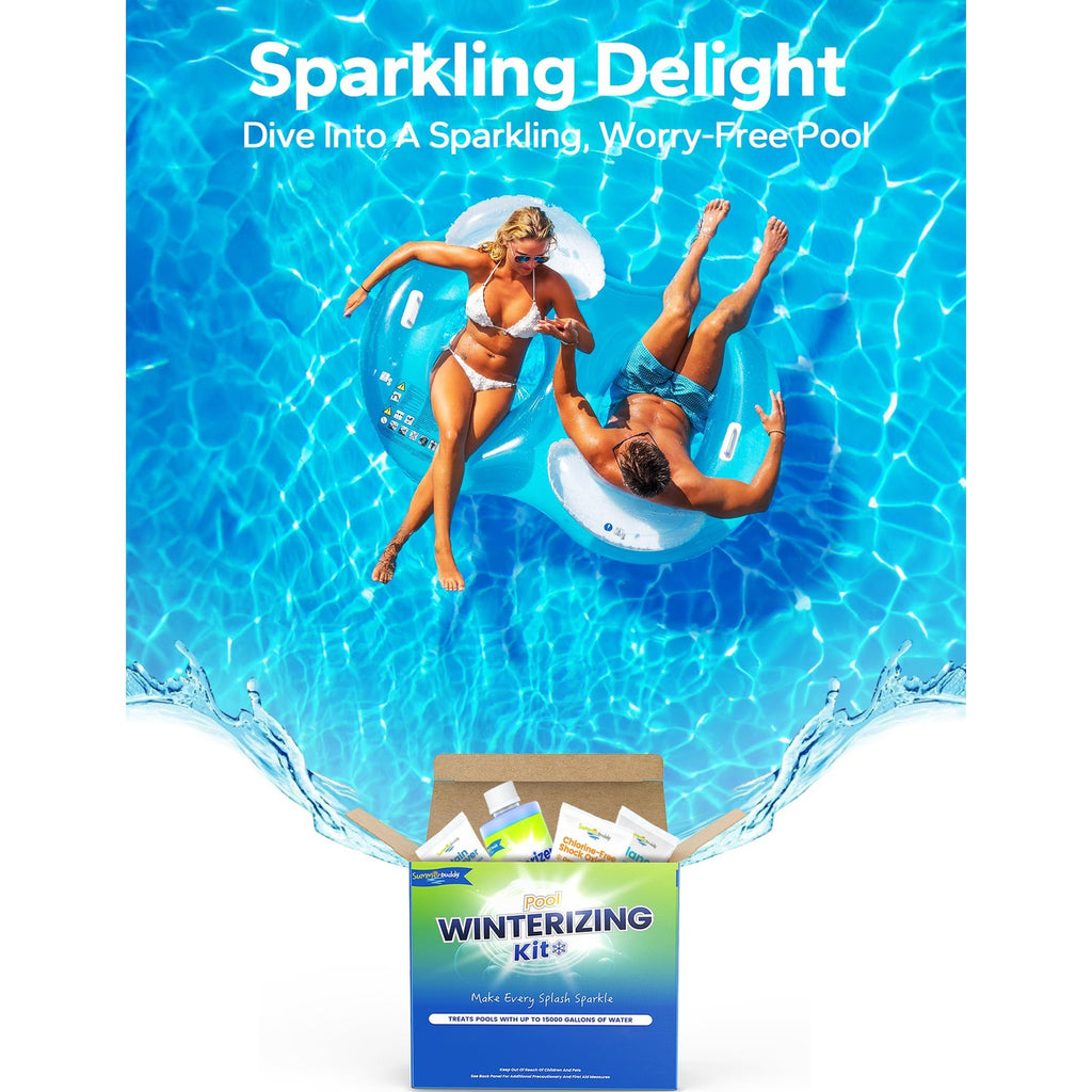 SUMMERBUDDY 4 in 1 Pool Winterizing Kit for Above Ground Pool Handle Up to 15,000 Gallons, Pool Closing Kit, Winter Pool Closing Kit, Winterizer for Inground Pools