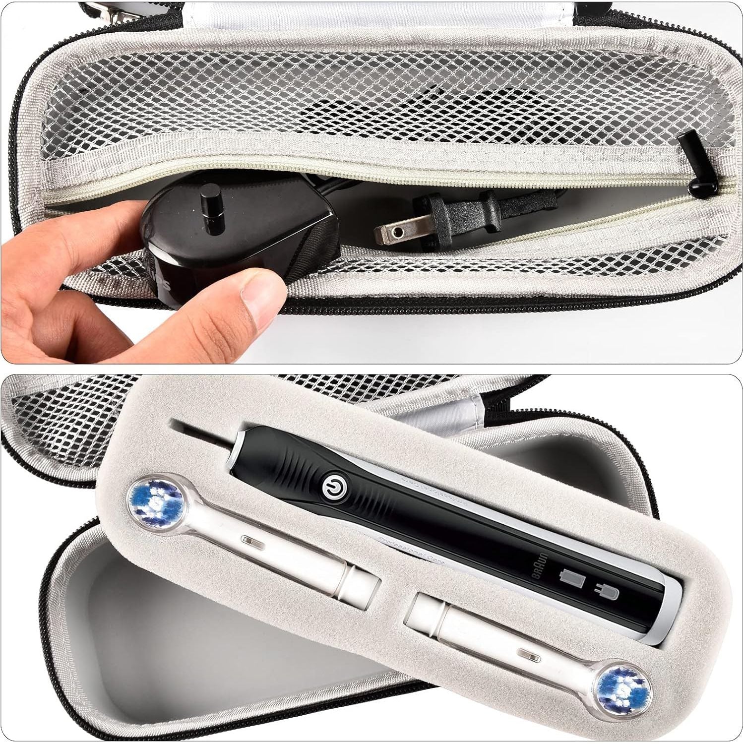 Buy now PAIYULE Electric Toothbrush Travel Case for Oral-B Pro 1000 7500 1500, Also for Philips for Sonicare ProtectiveClean 4100 1100 5100 7500 6100, Storage Holder Bag for Brush Head and Charger (Box Only) at indiglob india