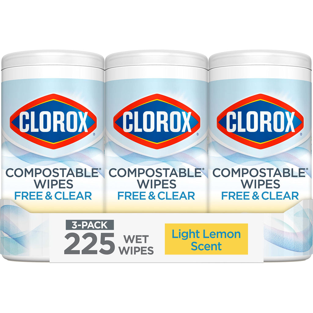 Buy now Clorox Free & Clear Cleaning Wipes, Light Lemon Scent, 75 Count, Pack of 3 (Pack May Vary) at indiglob india