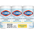 Buy now Clorox Free & Clear Cleaning Wipes, Light Lemon Scent, 75 Count, Pack of 3 (Pack May Vary) at indiglob india