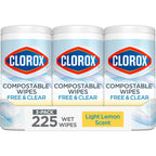 Buy now Clorox Free & Clear Cleaning Wipes, Light Lemon Scent, 75 Count, Pack of 3 (Pack May Vary) at indiglob india
