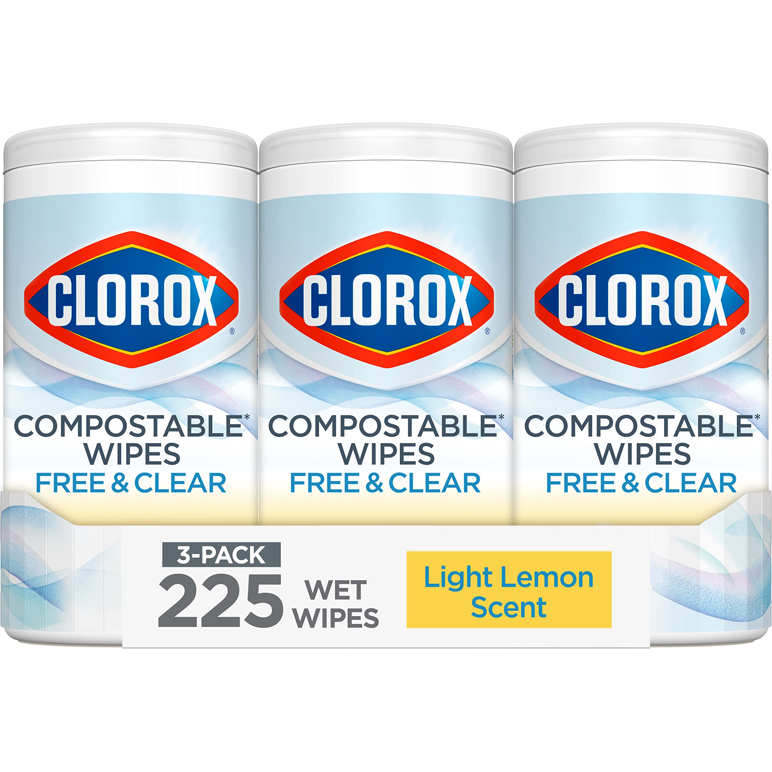 Buy now Clorox Free & Clear Cleaning Wipes, Light Lemon Scent, 75 Count, Pack of 3 (Pack May Vary) at indiglob india
