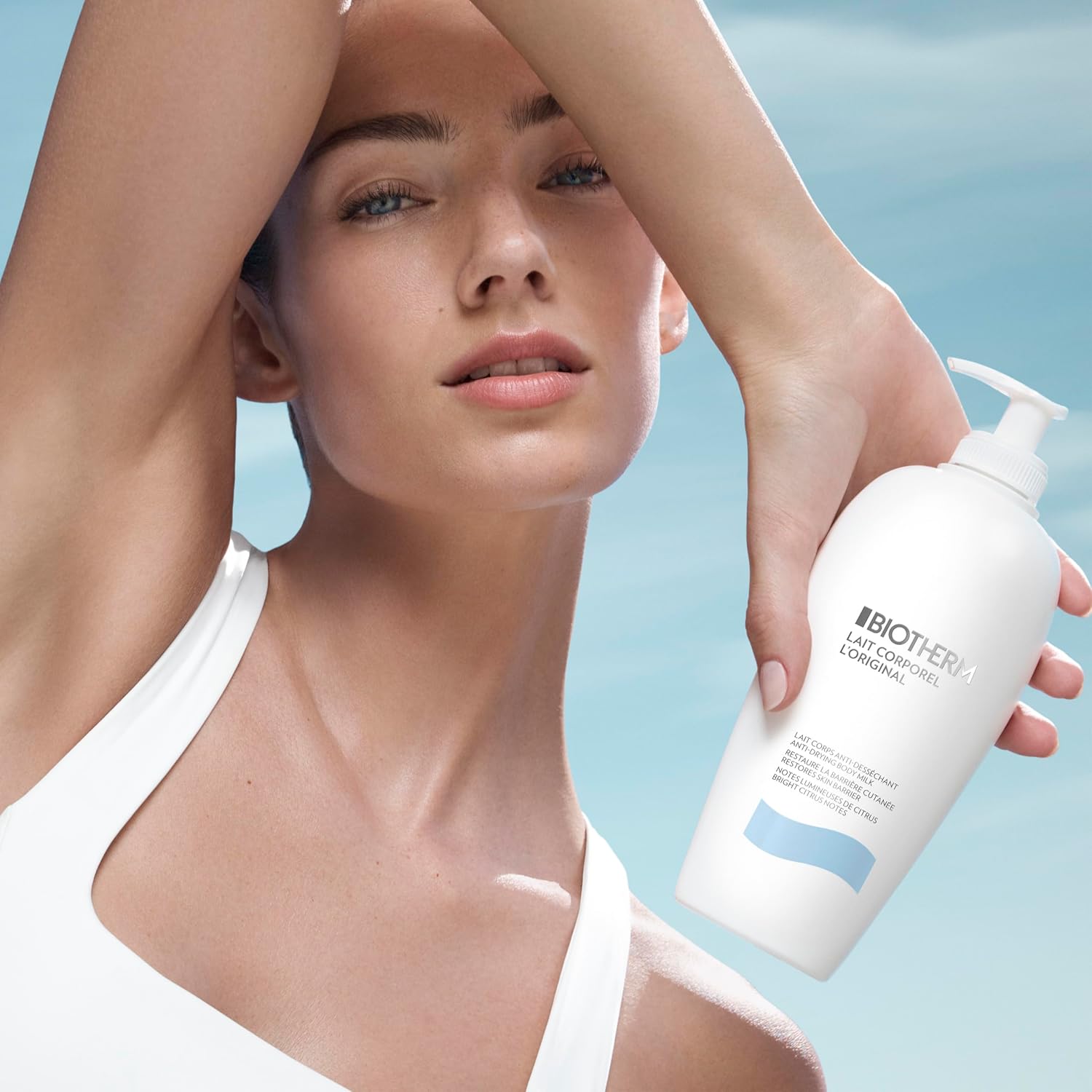 Buy now Biotherm Lait Corporel Anti-drying & Repairing Body Milk, For All Skin Types Contains A Blend Of Regenerating Biotech Plankton, Vitamin E, And Nourishing Lipids That Strengthen The Skin Barrier, 13.5 at indiglob india