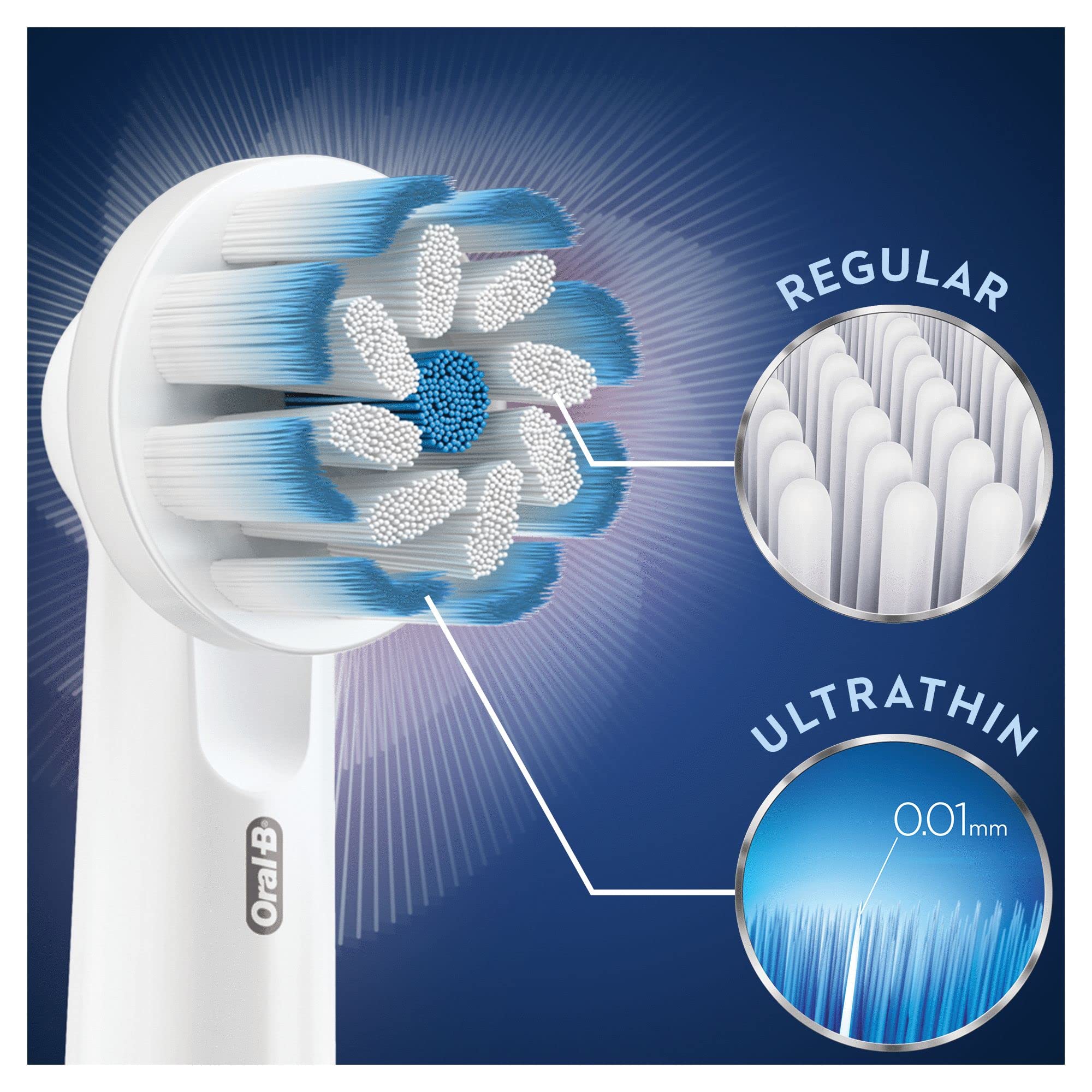Buy now Braun Oral-B 4210201320180 Sensitive Clean Toothbrush Heads for Our Gentle Cleaning, in Letterbox Packaging Pack of 8 at indiglob india