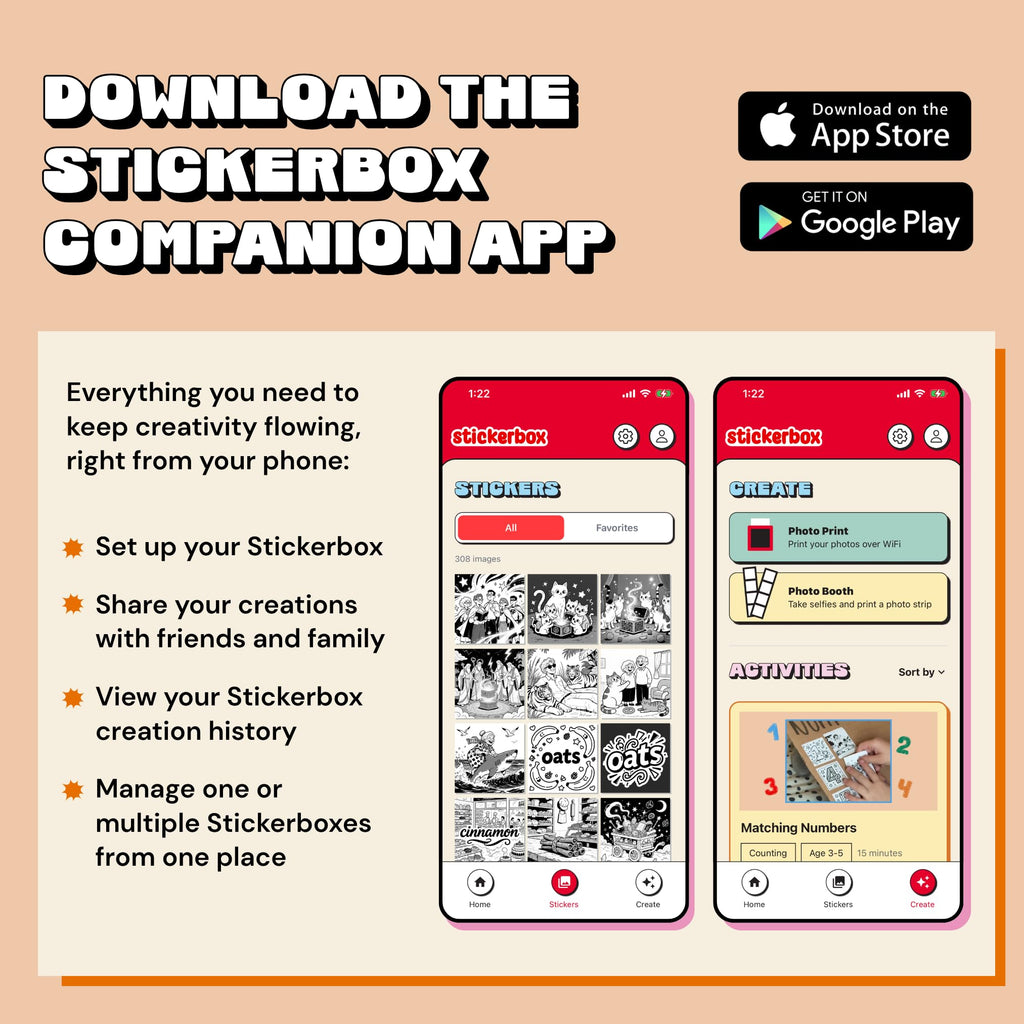 Stickerbox AI Voice-Powered Mini Sticker Maker for Kids