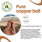 Buy now Pure Copper Ball, Bring Integrity and Clear Thinking with Natural Energy Meditation Dia Orb Sphare, Get Mental Agility Grounding Movement Therapy with Copper Orb - 2 pcs & 2 inches at indiglob india