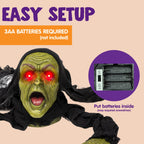 JOYIN Halloween Decoration Outdoor Zombie Groundbreaker, Halloween Outside Zombie Decor with Sound and Flashing Eyes, Scary Groundbreaker for Yard Lawn Graveyard Decorations, Haunted House Prop
