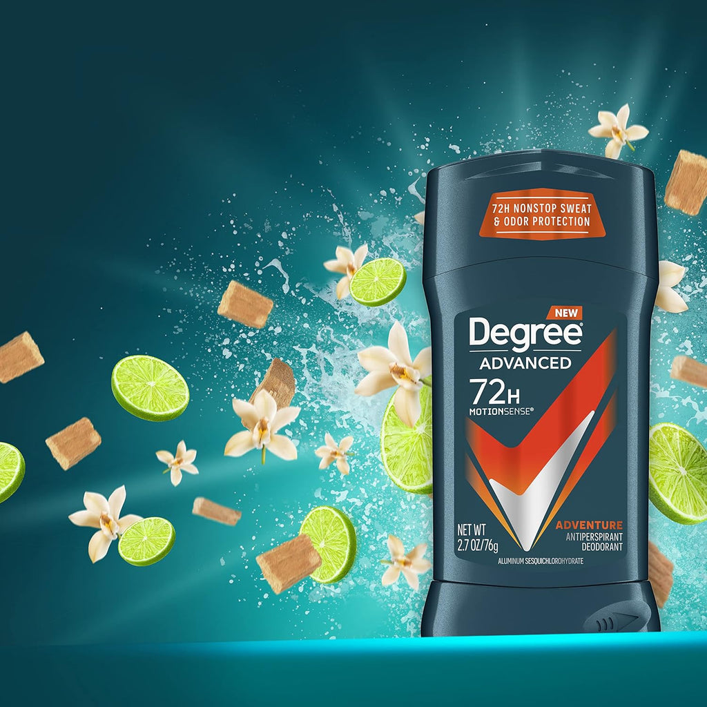Buy now Degree Men Antiperspirant Deodorant Adventure Freshness and Odor Protection Deodorant for Men 2.7 Oz, (Pack of 4) Woodsy, Stick at indiglob india