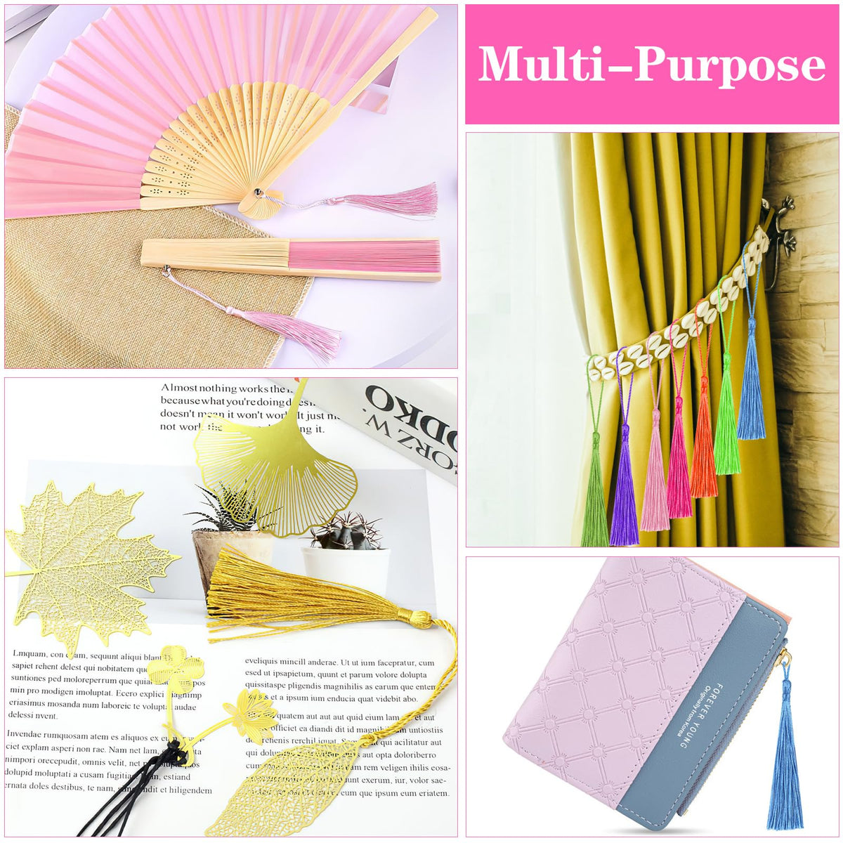 Tassels, 140pcs Bookmark Tassels, 13cm/5 Inch Tassels for Crafts